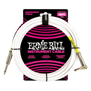 �A�[�j�[�{�[�� ERNIE BALL 6400 PVC INST 15' SA WH �M�^�[�P�[�u��