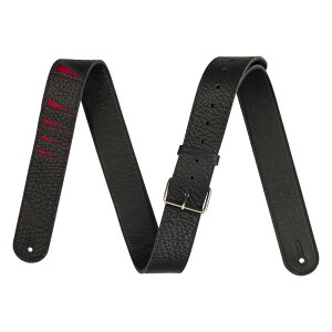Jackson Shark Fin Leather Strap Red and Black 2" M^[Xgbv