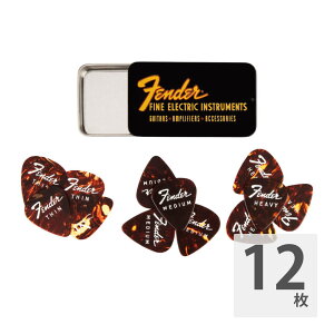 tF_[ M^[sbN 12 Zbg Fine Electric Pick Tin 12Pack Fender