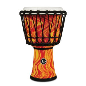 LP LP1607OM 7-INCH ROPE TUNED CIRCLE DJEMBE WITH PERFECT-PITCH HEAD Orange Marble �W�����x