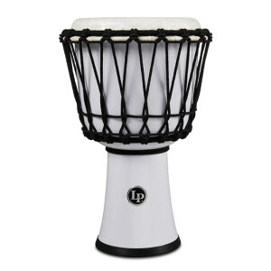 LP LP1607WH 7-INCH ROPE TUNED CIRCLE DJEMBE WITH PERFECT-PITCH HEAD White �W�����x