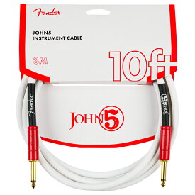 Fender フェンダー Capsule Collection INST CABLE WHT/RD John5 ジョン5 3m ギターケーブル