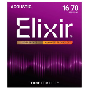 ELIXIR GNT[ 11306 NANOWEB Baritone Acoustic 16-70 og AR[XeBbNM^[
