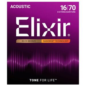 ELIXIR GNT[ 11308 NANOWEB 8-strings Baritone Acoustic 16-70 8 (3/4) ogM^[