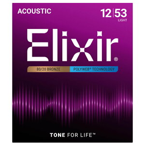 ELIXIR GNT[ 11050 2Pack ACOUSTIC 80/20 Bronze POLYWEB LIGHT 12-53 AR[XeBbNM^[ 2ZbgpbN