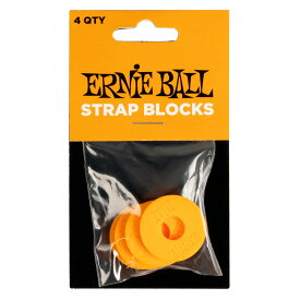 ERNIE BALL 5621 STRAP BLOCKS 4PK ORANGE ゴム製 ストラップブロック オレンジ 4個入り アーニーボール ストラップラバー