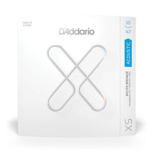 D'Addario XSABR1047-12 XS 80/20 BR 12-String Light 12-47 AR[XeBbNM^[ 12M^[pR[eBO