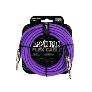 ERNIE BALL �A�j�[�{�[�� EB 6420 FLEX CABLE 20�f SS PR 20�t�B�[�g�i��6���[�g���j �����X�g���[�g�v���O �p�[�v�� �M�^�[�P�[�u��