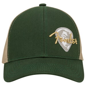 Fender �t�F���_�[ Globe Pick Patch Hat One Size Green Khaki �J�[�L�O���[�� �L���b�v
