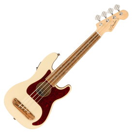 Fender フェンダー Fullerton Precision Bass Uke Walnut Fingerboard べっ甲柄 Pickguard Olympic White エレクトリックベースウクレレ