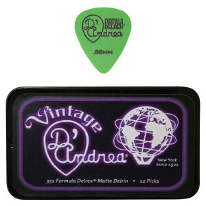 D'Andrea ダンドレア Formula Delrex RD351 Pick Set TNDX88 ピックケース付きギターピック12枚セット