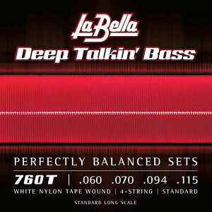 x  1Zbg La Bella 760T White Nylon Tape Wound 60-115 GLx[X