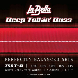x  1Zbg La Bella 750T-B White Nylon Tape Wound 50-135 5GLx[X