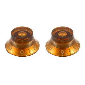 ALLPARTS �I�[���p�[�c PK-0140-022 Vintage Style Amber Bell Knobs �R���g���[���m�u �x���m�u 2�Z�b�g