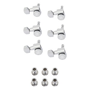 Fender tF_[ Locking Strat/Tele Staggered Tuning Machines Left-Handed Polished Chrome teBpM^[yO 6Zbg