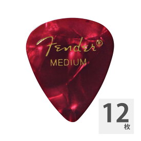 フェンダー ギターピック 12枚 セット ミディアム 351 Shape Premium Celluloid Picks Medium Red Moto Fender