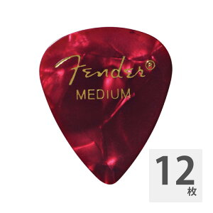 tF_[ M^[sbN 12 Zbg ~fBA 351 Shape Premium Celluloid Picks Medium Red Moto Fender