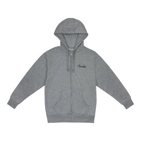 Fender フェンダー Spaghetti Small Logo Zip Front Hoodie Athletic Gray XXLサイズ ジップパーカー