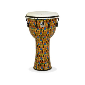 TOCA gJ SFDMX-14KB 14C` Freestyle Mechanically Tuned Djembe Kente Cloth Wx obOt