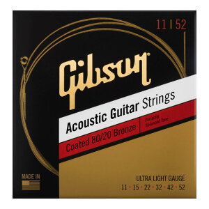 GIBSON SAG-CBRW11 Coated 80/20 Bronze Acoustic Guitar Strings Ultra-Light Gauge AR[XeBbNM^[