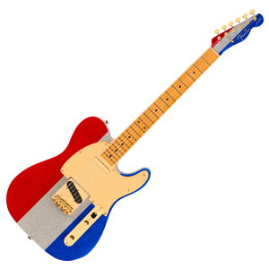Fender tF_[ Limited Edition Buck Owens Telecaster MN Red Silver and Blue Sparkle GLM^[ eLX^[