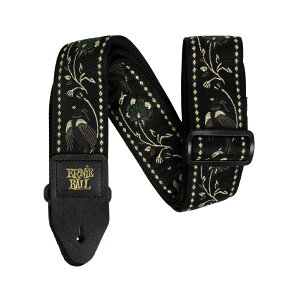 ERNIE BALL �A�[�j�[�{�[�� 5372 BLACK PLEASANT PHEASANT Jacquard Strap �M�^�[�X�g���b�v