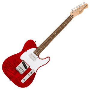 Squier XNC[ XNCA Affinity Series Telecaster FMT SH Laurel Fingerboard White Pickguard Crimson Red Transparent GLM^[