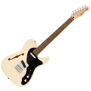 Squier XNC[ XNCA Affinity Series Telecaster Thinline Laurel Fingerboard Black Pickguard Olympic White GLM^[