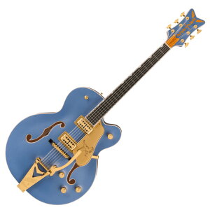 GRETSCH Ob` Falcon Hollow Body with String-Thru Bigsby and Gold Hardware Ebony Fingerboard Cerulean Smoke GLM^[