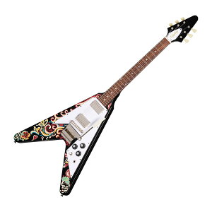 Epiphone GstH Jimi Hendrix Love Drops Flying V Ebony W~EwhbNX tCOV GLM^[
