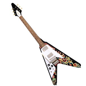 Epiphone GstH Jimi Hendrix Love Drops Flying V Ebony LEFT W~EwhbNX tgnhf tCOV GLM^[