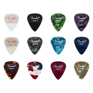 Fender tF_[ 351 Dotted Celluloid Picks 12-Pack Heavy M^[sbN 12pbN