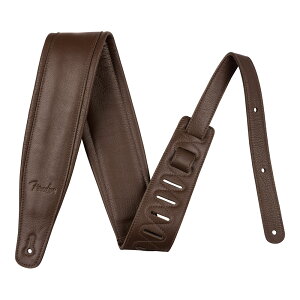 Fender tF_[ 3.5" Premium Leather Strap Brown M^[Xgbv