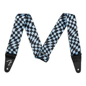 Fender tF_[ Wavy Checkerboard Polyester Strap Blue M^[Xgbv