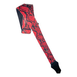 Get'm Get'm ゲットムゲットム Electric Snake Guitar Strap Red Snake ギターストラップ