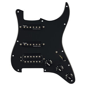 Fender �t�F���_�[ Pre-Wired Strat Pickguard Quadra Tap/Ultra Noiseless HSS Black 11 Hole PG �z���ς݃s�b�N�A�b�v�Z�b�g