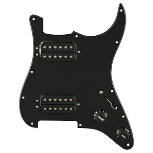 Fender �t�F���_�[ Pre-Wired Strat Pickguard Quadra Tap HH Black 11 Hole PG �z���ς݃s�b�N�A�b�v�Z�b�g