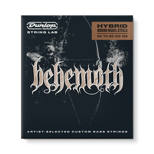 JIM DUNLOP W_bv BEHYN50125 Behemoth Hybrid Wound Nickel Bass Strings 50-125 5 GLx[X