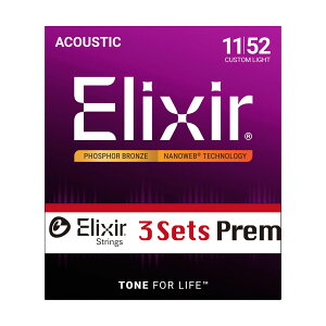 �y3�Z�b�g�p�b�N�z ELIXIR 16568 16027 BonusPack (2+1FREE) ACOUSTIC NANOWEB CUSTOM LIGHT 11-52 �A�R�[�X�e�B�b�N�M�^�[�� 3�Z�b�g�{�[�i�X�p�b�N �t�H�X�t�@�[�u�����Y
