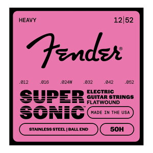 Fender �t�F���_�[ 50H SuperSonic 50 Stainless Flatwound Electric Guitar Strings 12-52 �G���L�M�^�[��