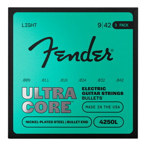 Fender �t�F���_�[ 4250L-3 Pack UltraCore 4250 Bullet Electric Guitar Strings 09-42 �G���L�M�^�[�� 3�Z�b�g�p�b�N