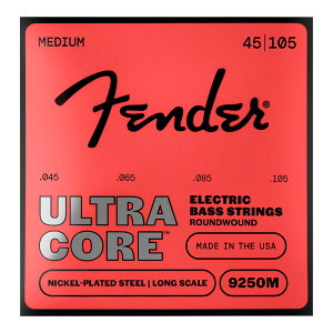 Fender �t�F���_�[ 9250M UltraCore 9250 Roundwound Bass Strings 45-105 �G���L�x�[�X��