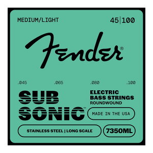 Fender �t�F���_�[ 7350ML SubSonic 7350 Stainless Roundwound Bass Strings 45-100 �G���L�x�[�X��