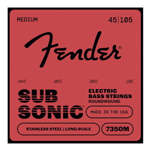 Fender �t�F���_�[ 7350M SubSonic 7350 Stainless Roundwound Bass Strings 45-105 �G���L�x�[�X��