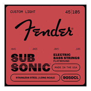 Fender �t�F���_�[ 9050CL SubSonic 9050 Stainless Flatwound Bass Strings 45-105 �G���L�x�[�X��