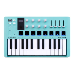 ARTURIA MiniLab 3 Aquamarine USB/MIDI�L�[�{�[�h �p�b�h �R���g���[���[ �yAnalog Lab Intro���o���h���\�t�g�t���z