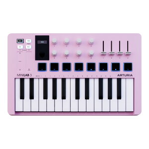 ARTURIA MiniLab 3 Rose Quartz USB/MIDI�L�[�{�[�h �p�b�h �R���g���[���[ �yAnalog Lab Intro���o���h���\�t�g�t���z