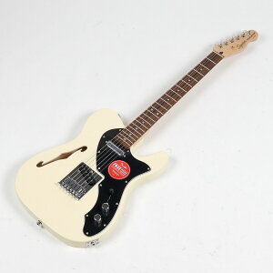 Squier Affinity Series Telecaster Thinline Laurel Fingerboard Black Pickguard [Olympic White]
