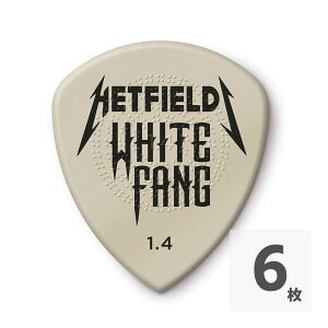 JIM DUNLOP �W���_�����b�v PH122P14 HETFIELD�fS WHITE FANG CUSTOM FLOW PICK 6���p�b�N �v���C���[�Y�p�b�N �M�^�[�s�b�N
