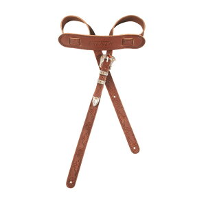GRETSCH �O���b�` Vintage Tooled Leather Guitar Strap Walnut �M�^�[�X�g���b�v